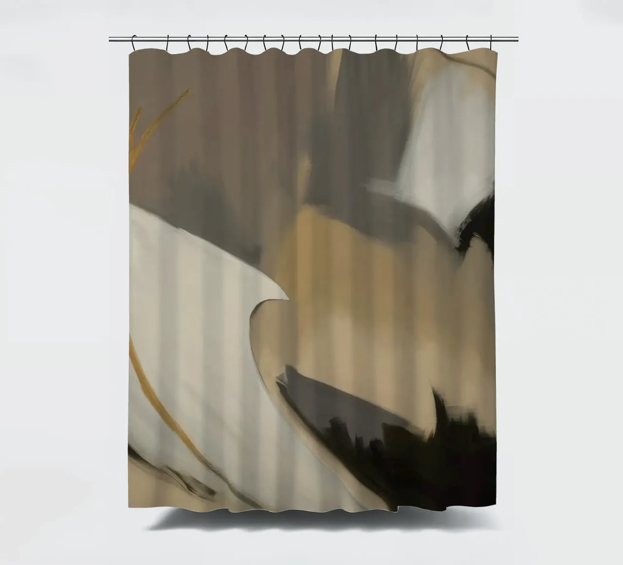 Split Silence Ember Duschvorhang von Monarch Arc