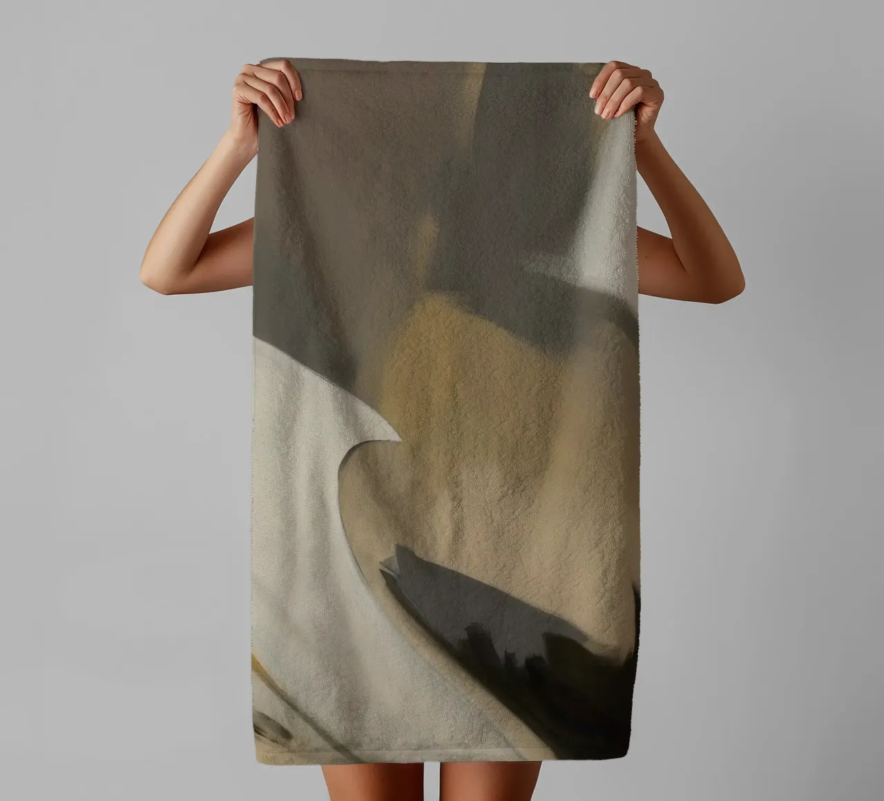 Split Silence Ember towel by Monarch Arc