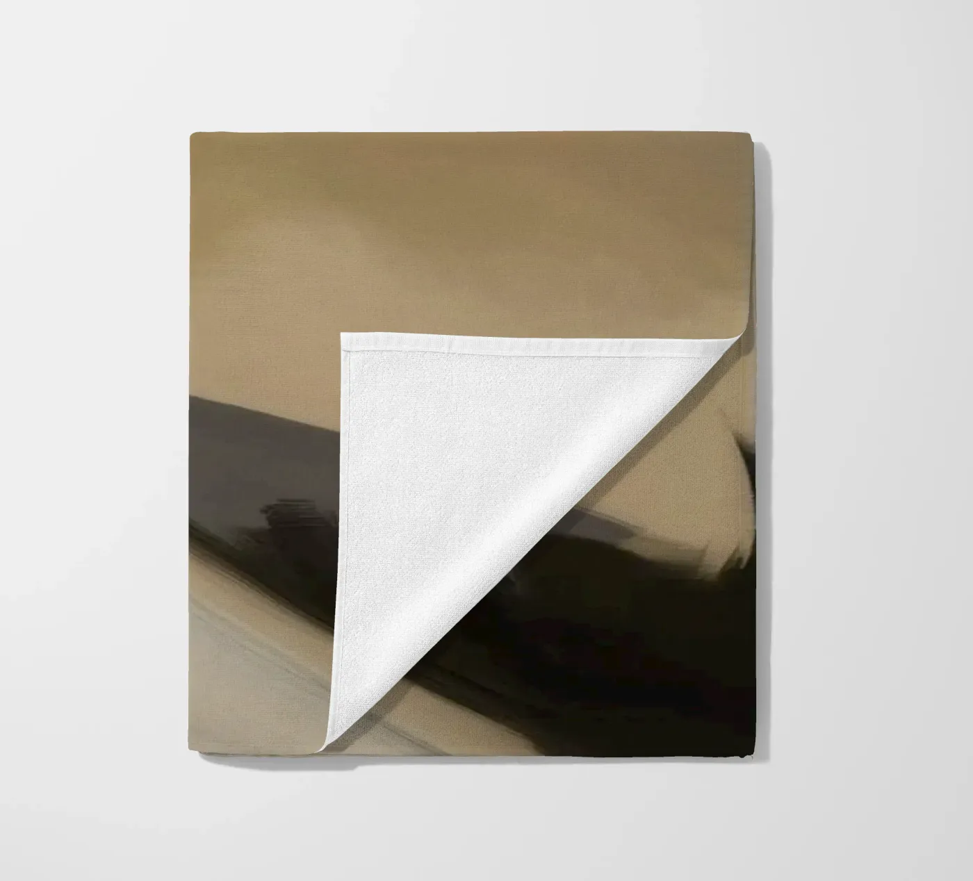 Split Silence Ember beach towel by Monarch Arc