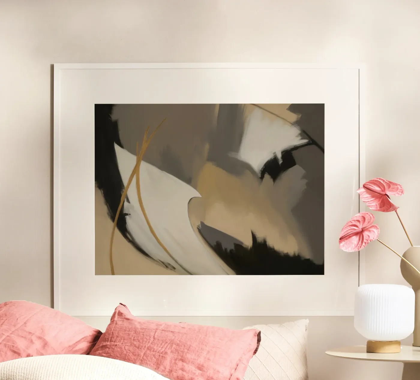 Split Silence Ember Poster von Monarch Arc