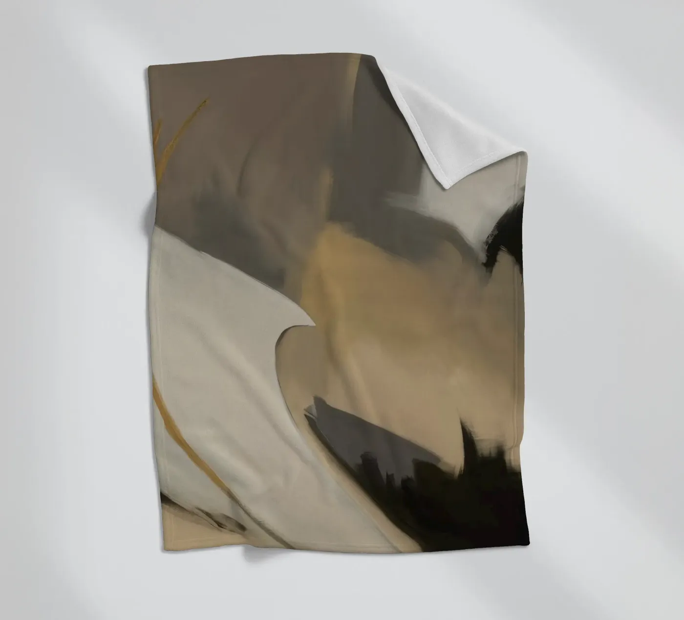 Split Silence Ember fleece blanket by Monarch Arc