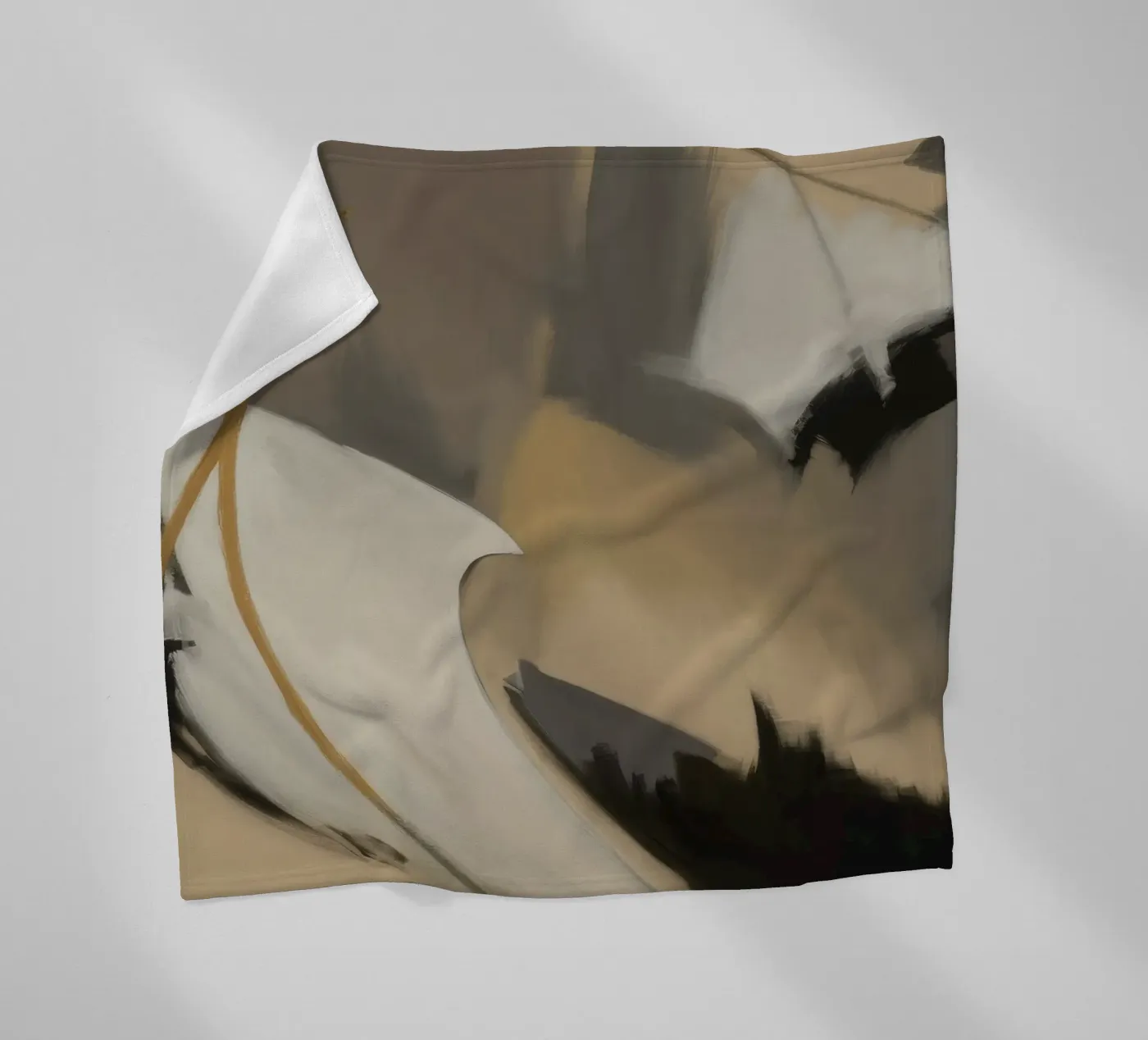 Split Silence Ember fleece blanket by Monarch Arc