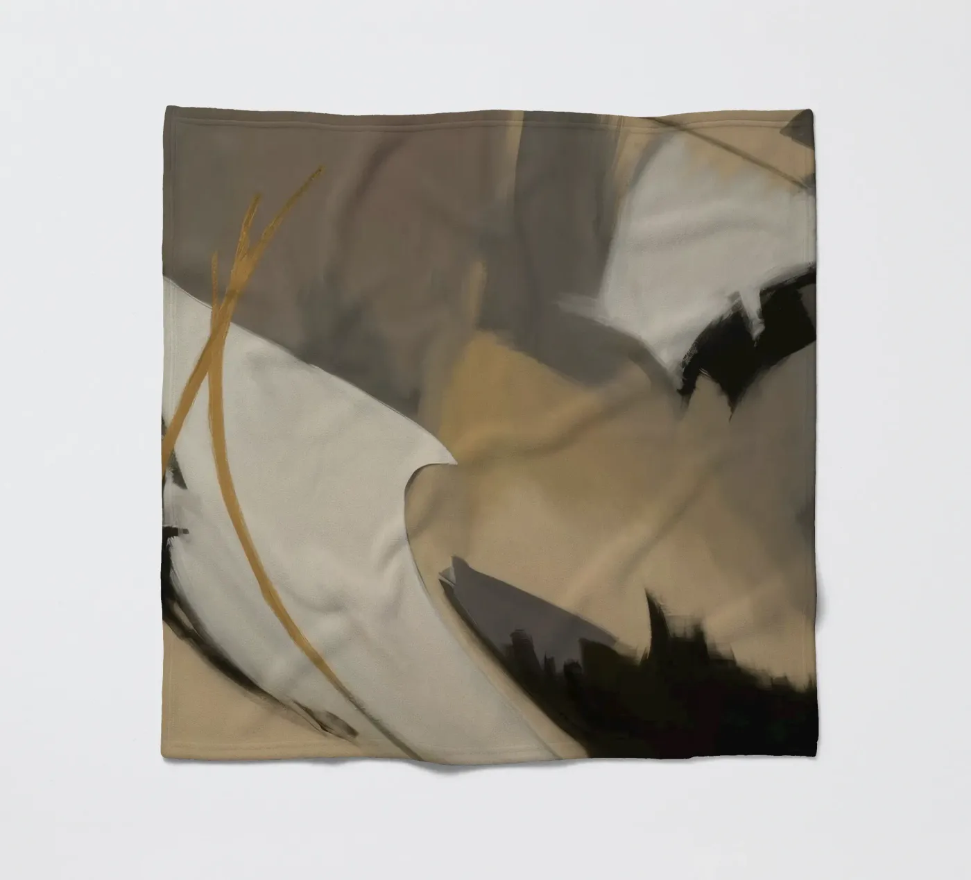 Split Silence Ember fleece blanket by Monarch Arc