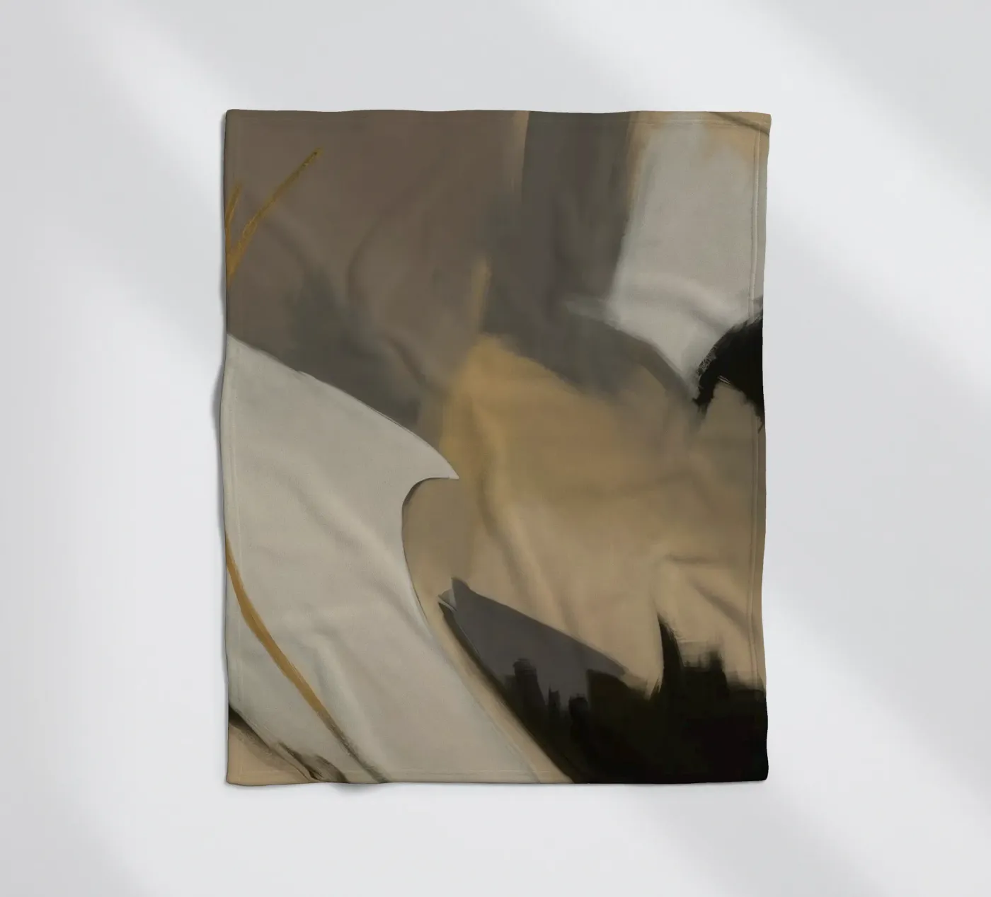 Split Silence Ember fleece blanket by Monarch Arc