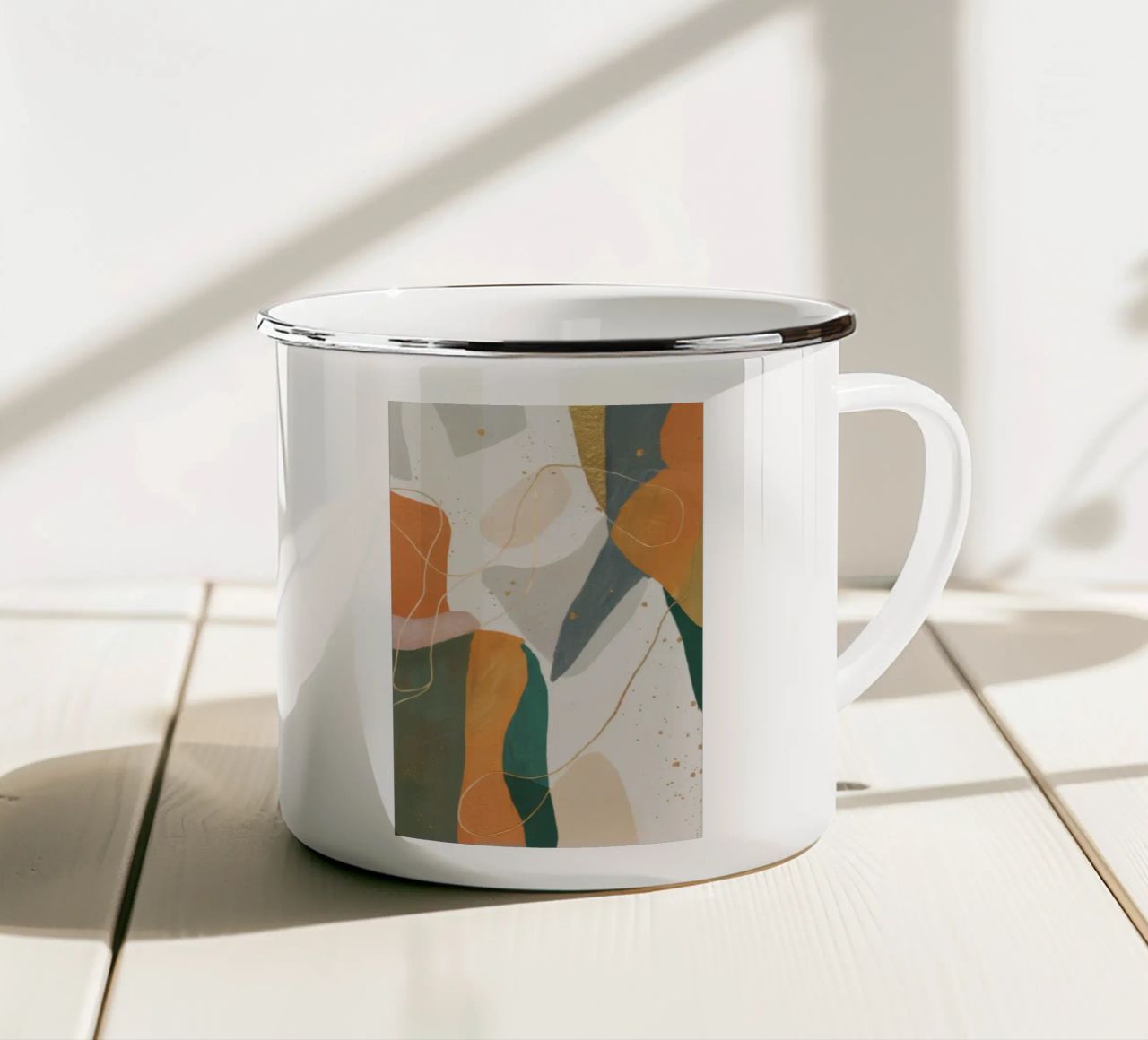 Silhouette del loop al tramonto tazza in smalto da Monarch Arc