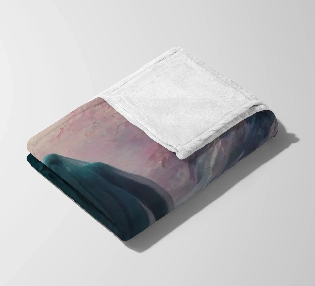 womanin flowing gown stands in calm waters coperta in pile da DesignDoodle