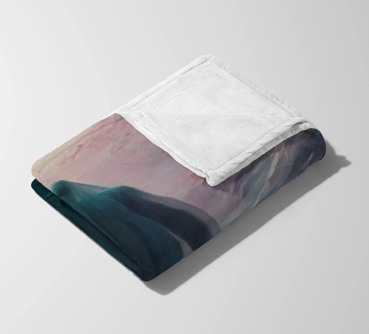 womanin flowing gown stands in calm waters coperta in pile da DesignDoodle