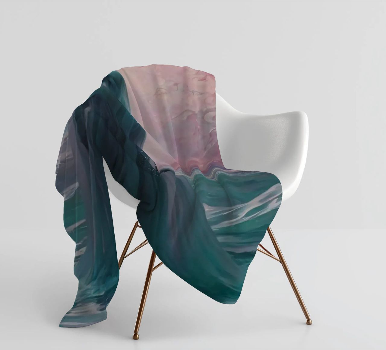 womanin flowing gown stands in calm waters coperta in pile da DesignDoodle