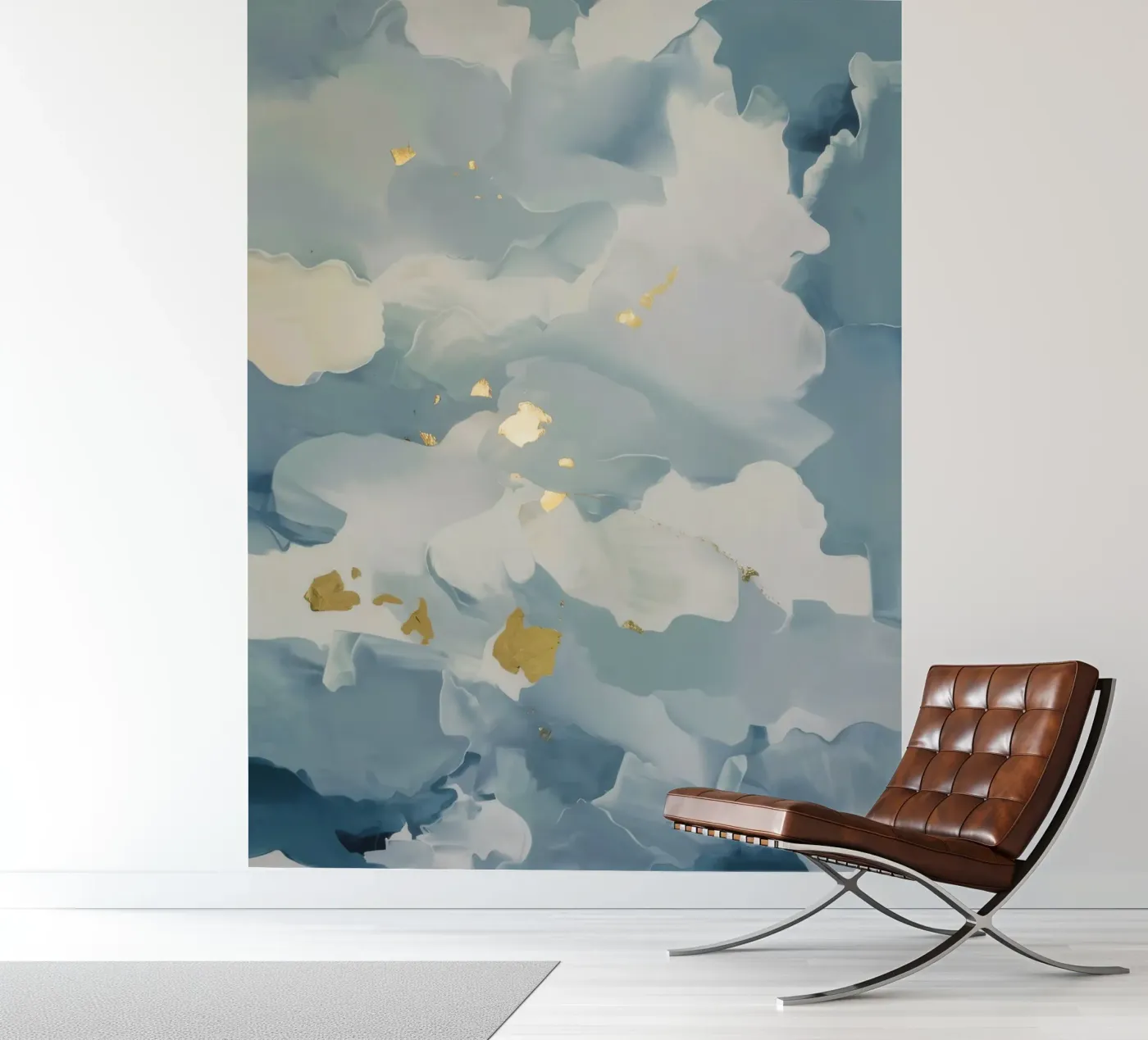 Blauwe Wolkenflikker fotobehang van Monarch Arc