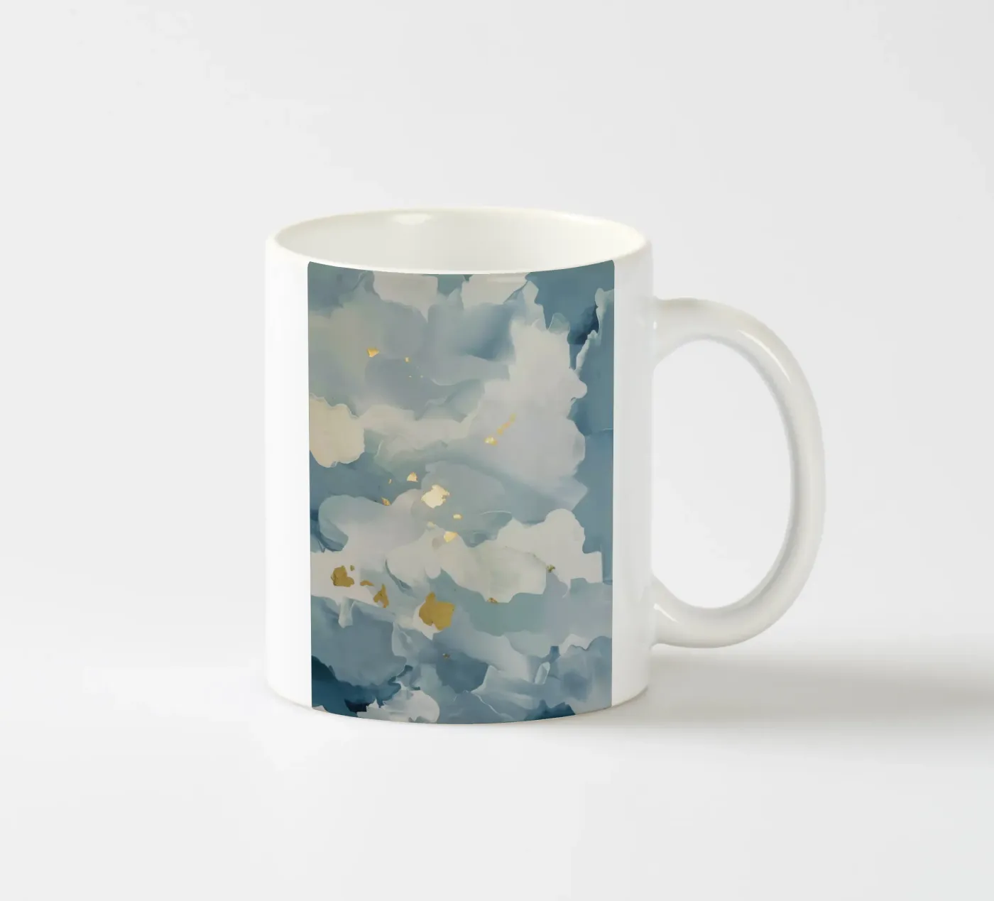 Blue Cloud Flicker ceramic mug by Monarch Arc