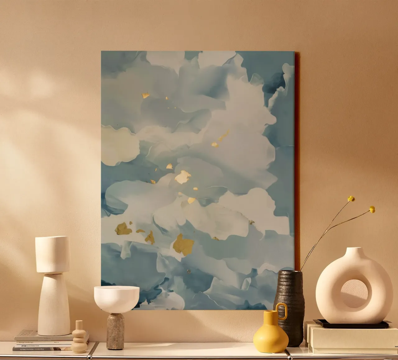 Blue Cloud Flicker canvas by Monarch Arc