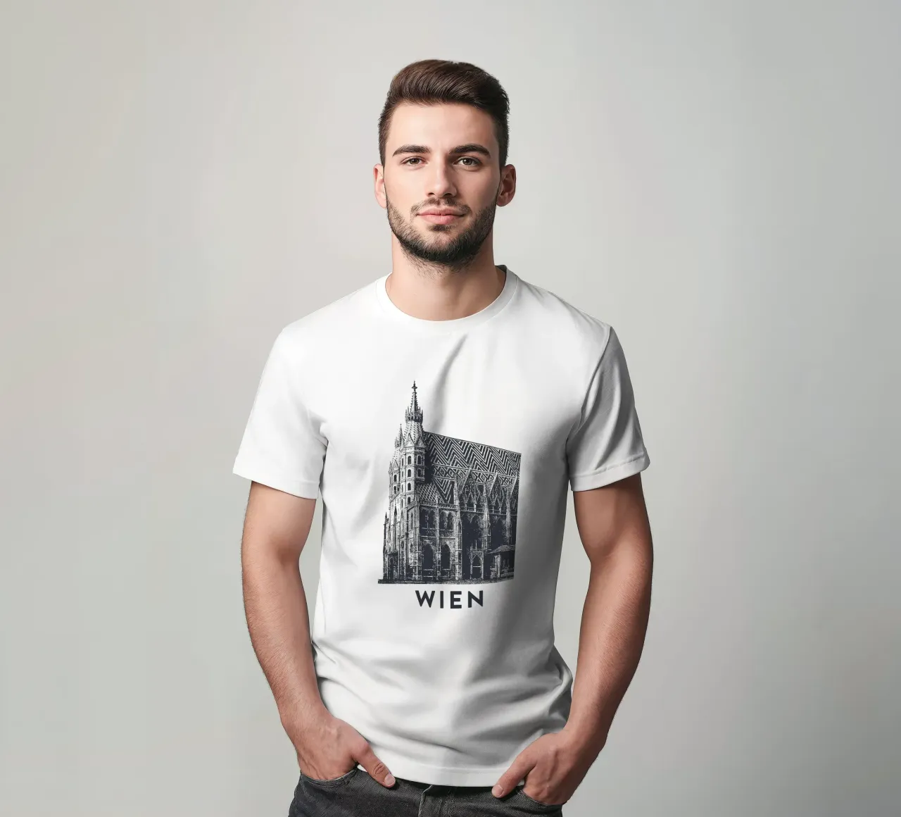Wiener Wahrzeichen – Linocut Series t-shirt da Studio Mooodz