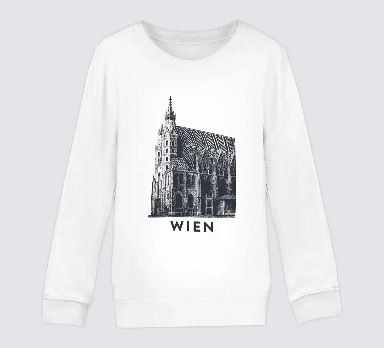 Wiener Wahrzeichen – Linocut Series felpa bambino da Studio Mooodz