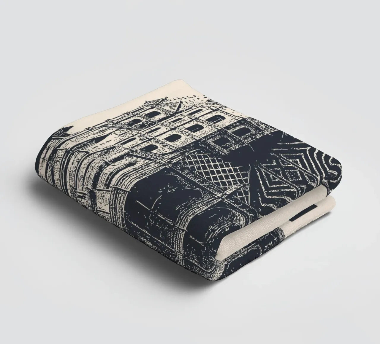 Wiener Wahrzeichen – Linocut Series towel by Studio Mooodz