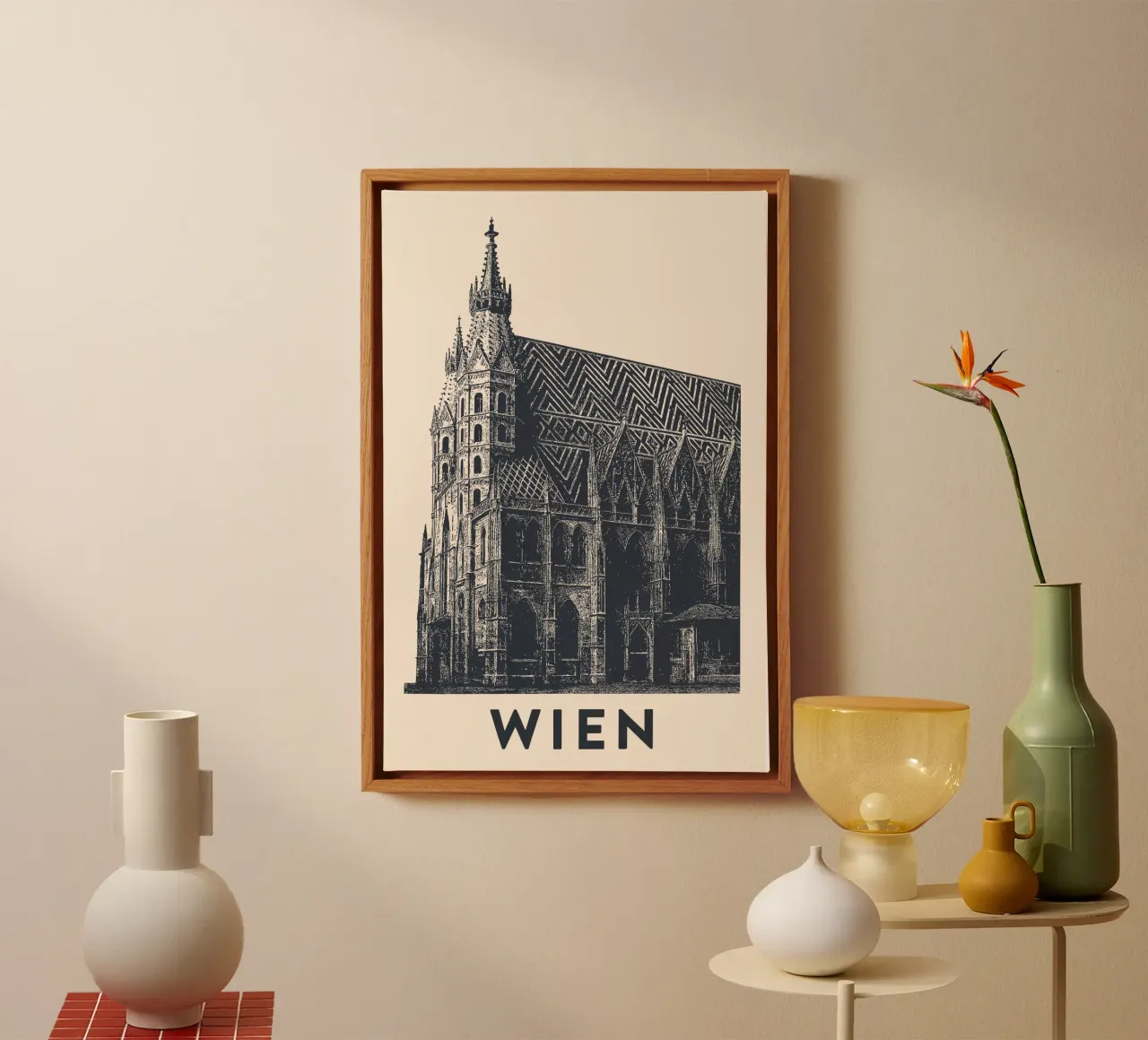 Wiener Wahrzeichen – Linocut Series canvas by Studio Mooodz