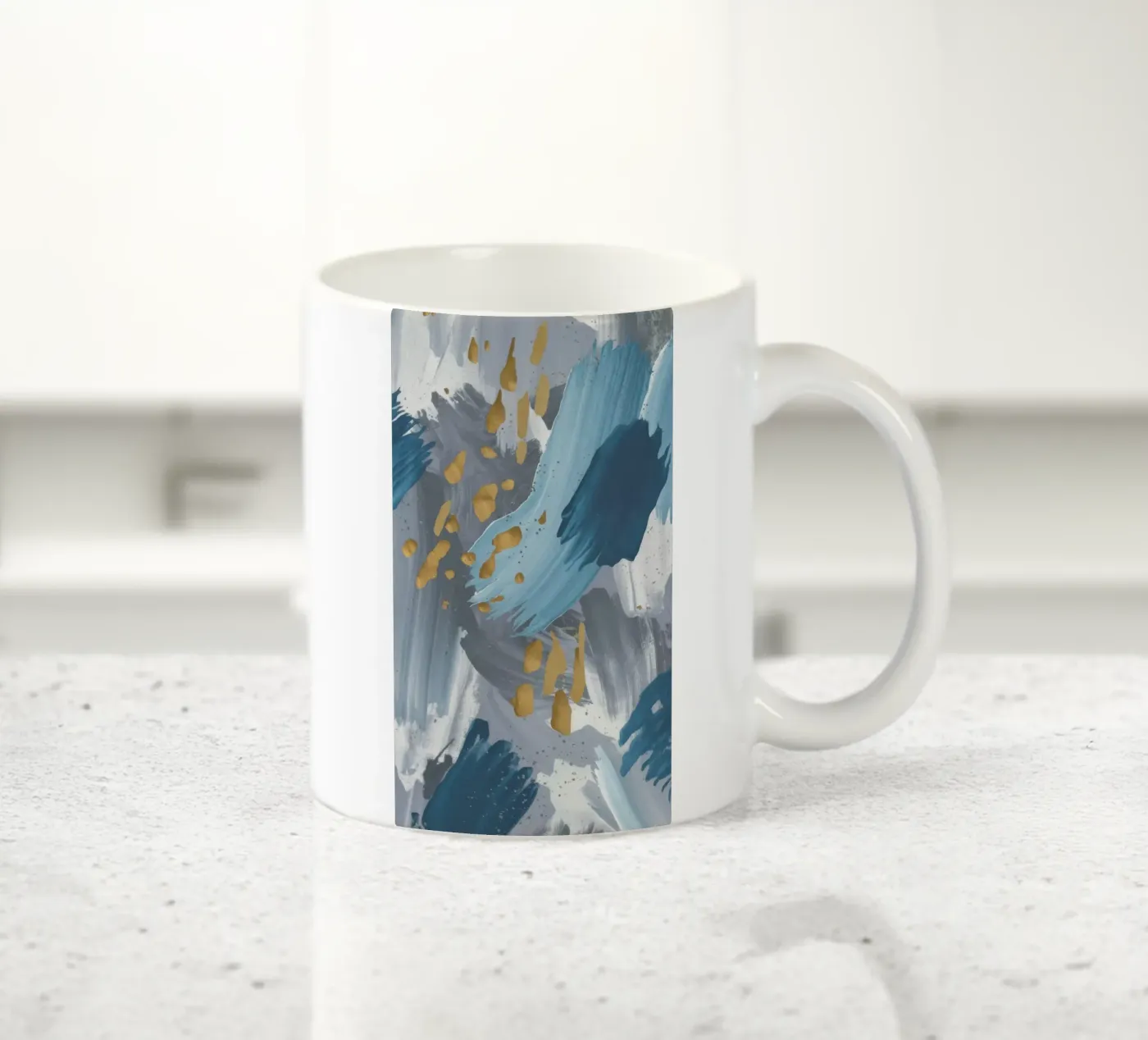Cobalt Dash Echo ceramic mug by Monarch Arc