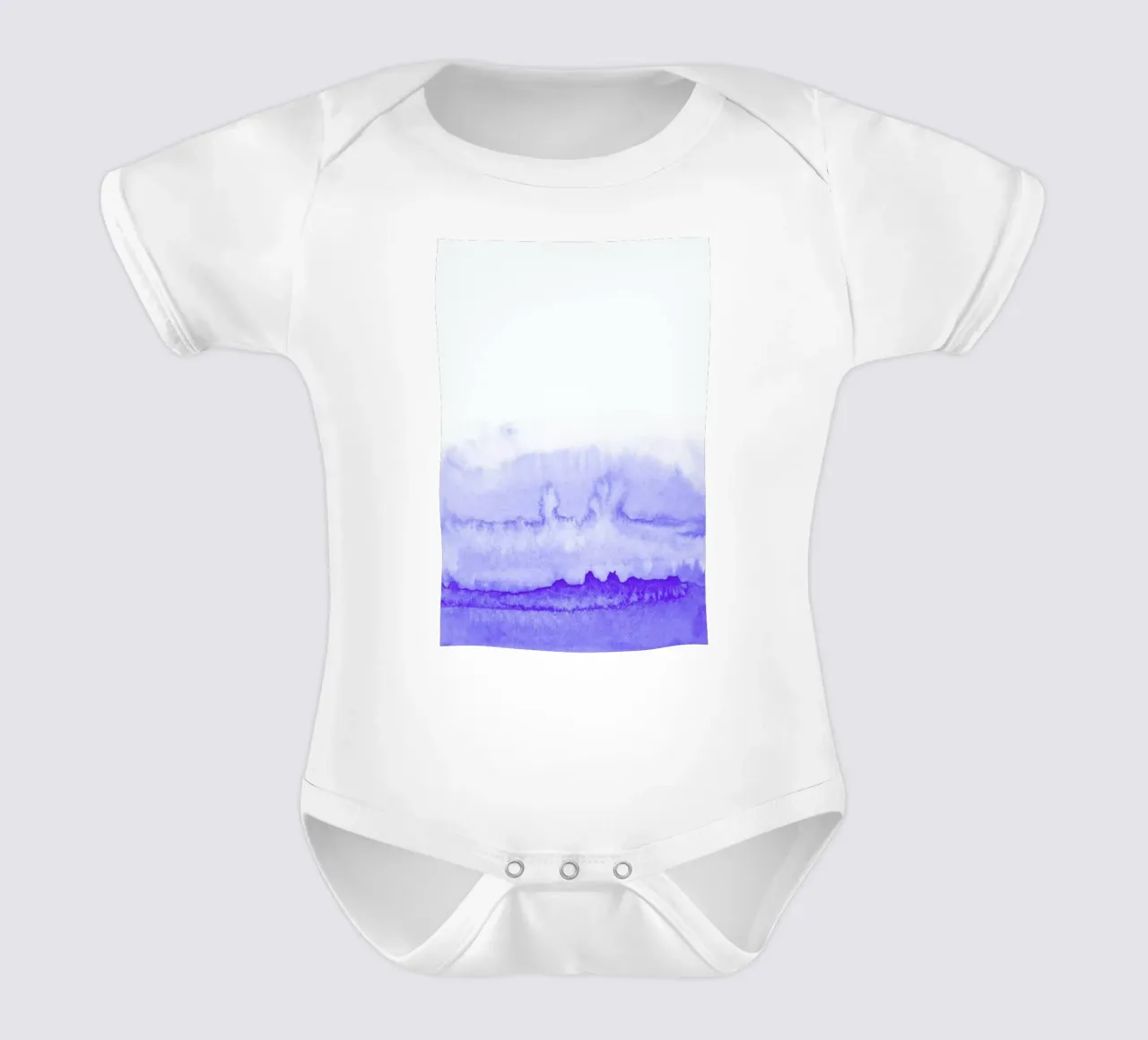 Azul short-sleeve baby romper by STUDIO LEEMO