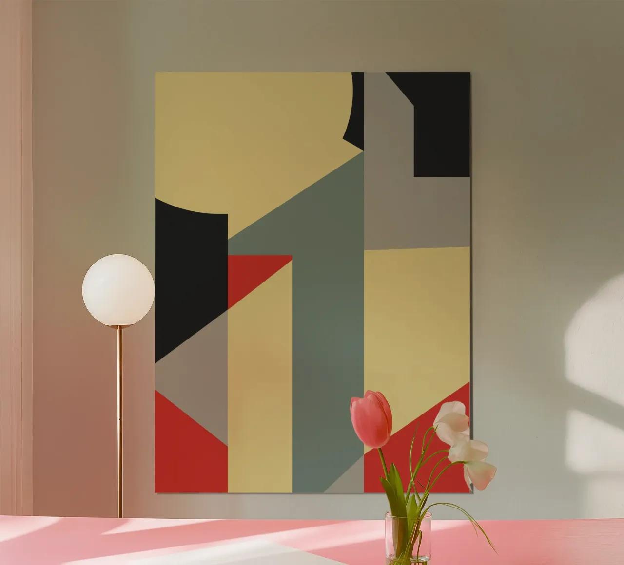 Geometria retrò dai toni tenui poster da Little Dean