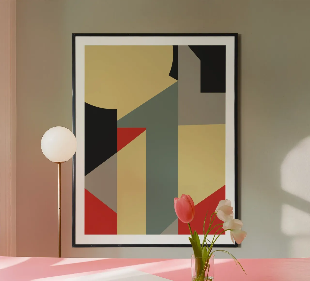 Geometria retrò dai toni tenui poster da Little Dean