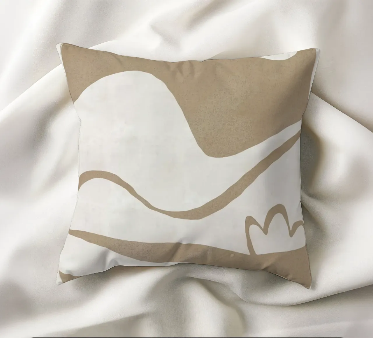 Earthy Landscape cut out decorative cushion by Little Dean