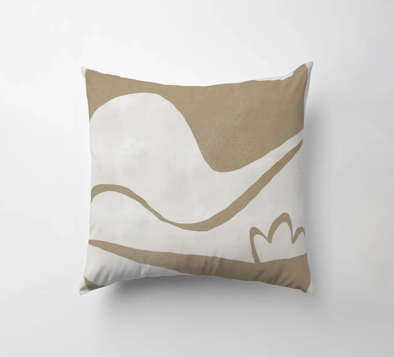Earthy Landscape cut out decorative cushion by Little Dean