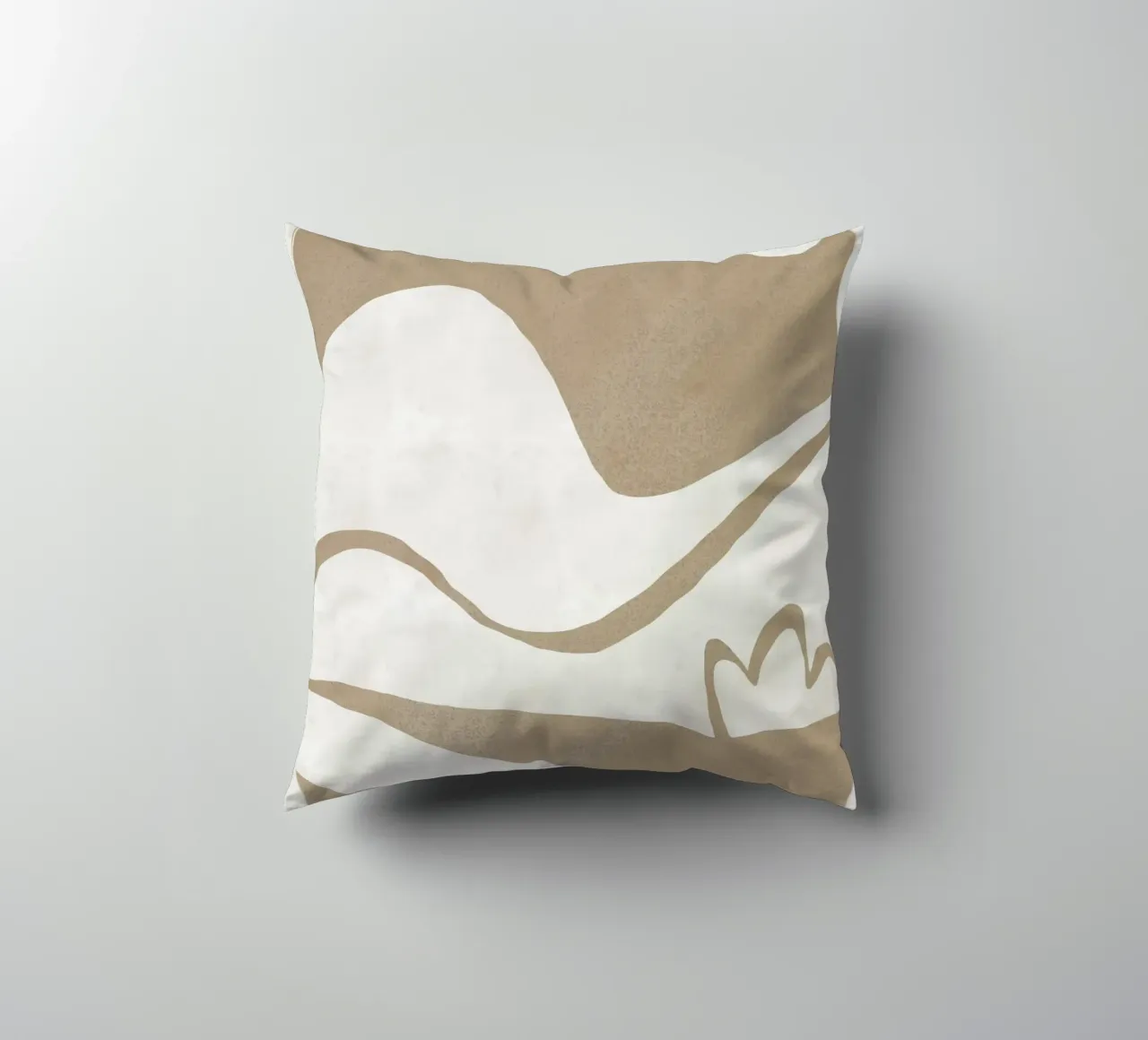 Earthy Landscape cut out decorative cushion by Little Dean
