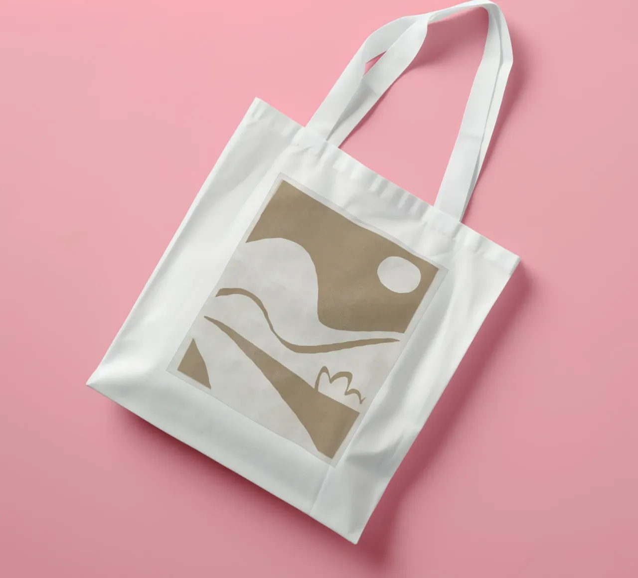 Earthy Landscape cut out tote bag by Little Dean