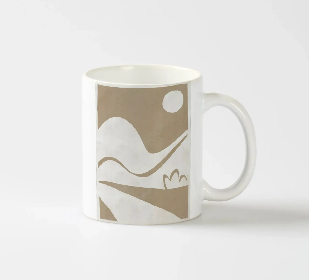 Earthy Landscape cut out ceramic mug by Little Dean