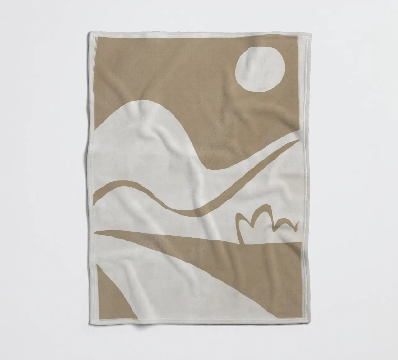 Earthy Landscape cut out fleece blanket by Little Dean