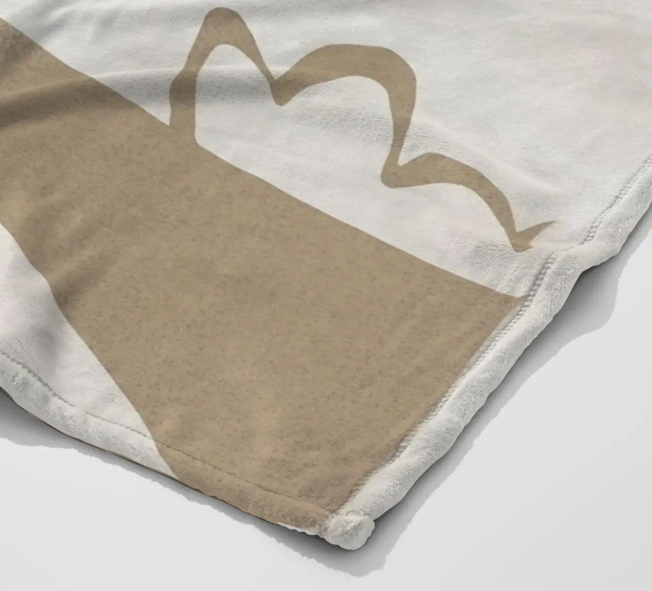 Earthy Landscape cut out fleece blanket by Little Dean