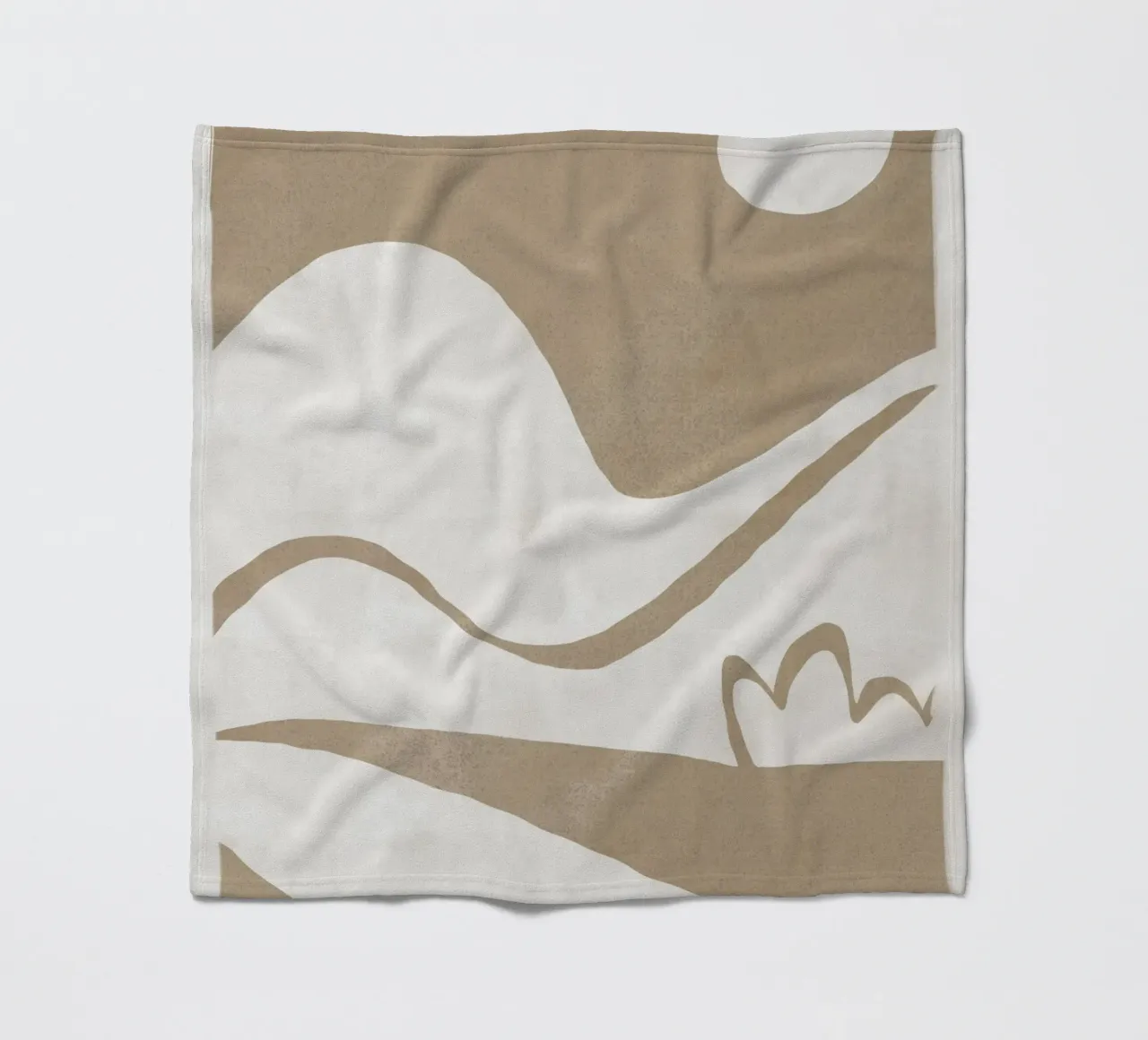 Earthy Landscape cut out fleece blanket by Little Dean