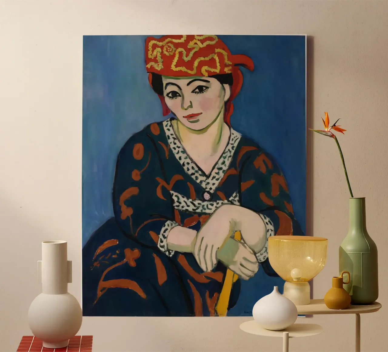 Mevrouw Geniet van het zitten canvas met Baklijst van Vonda Shop