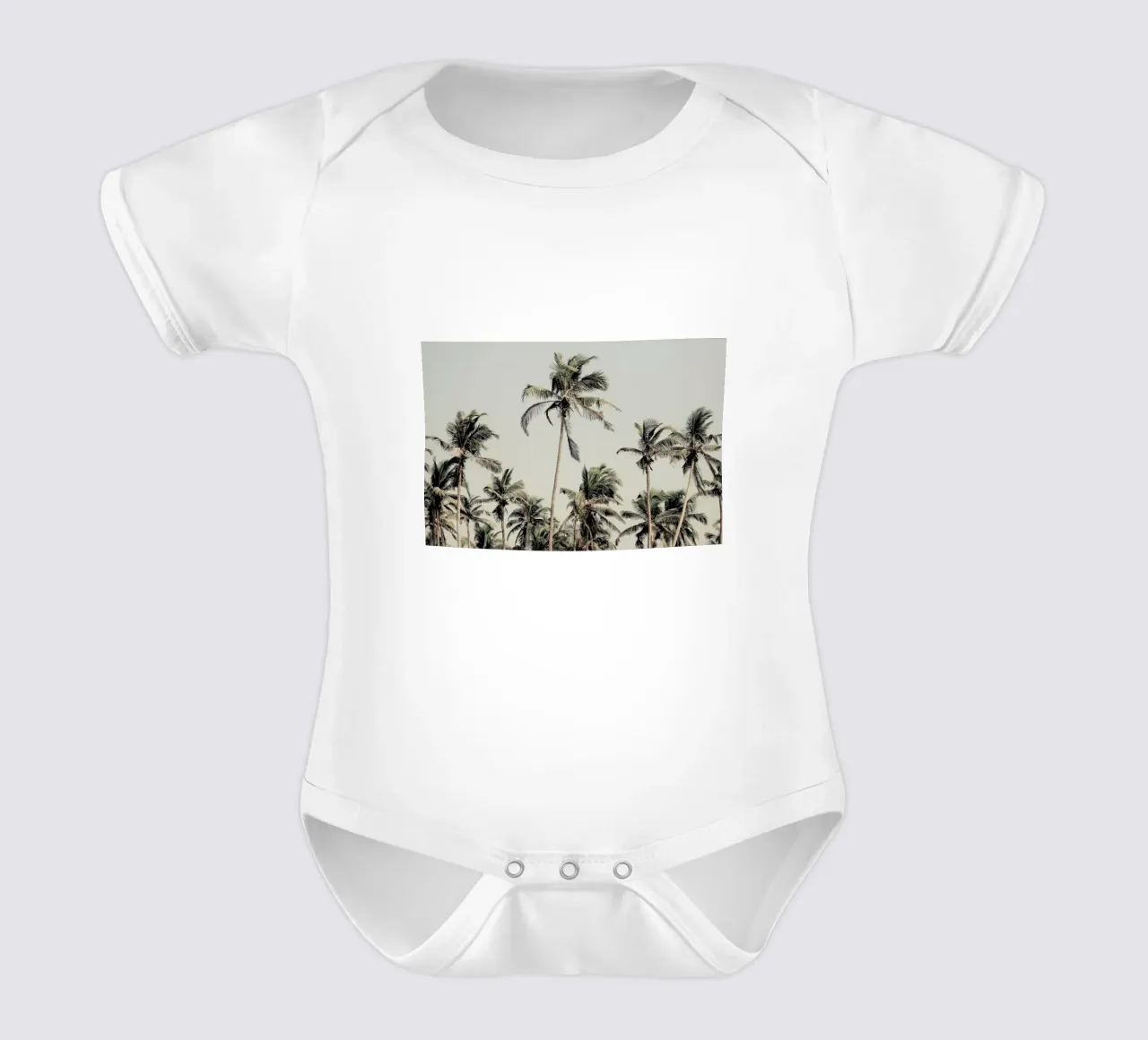 Palm Trees On The Beach body neonato maniche corte da Victoria Frost