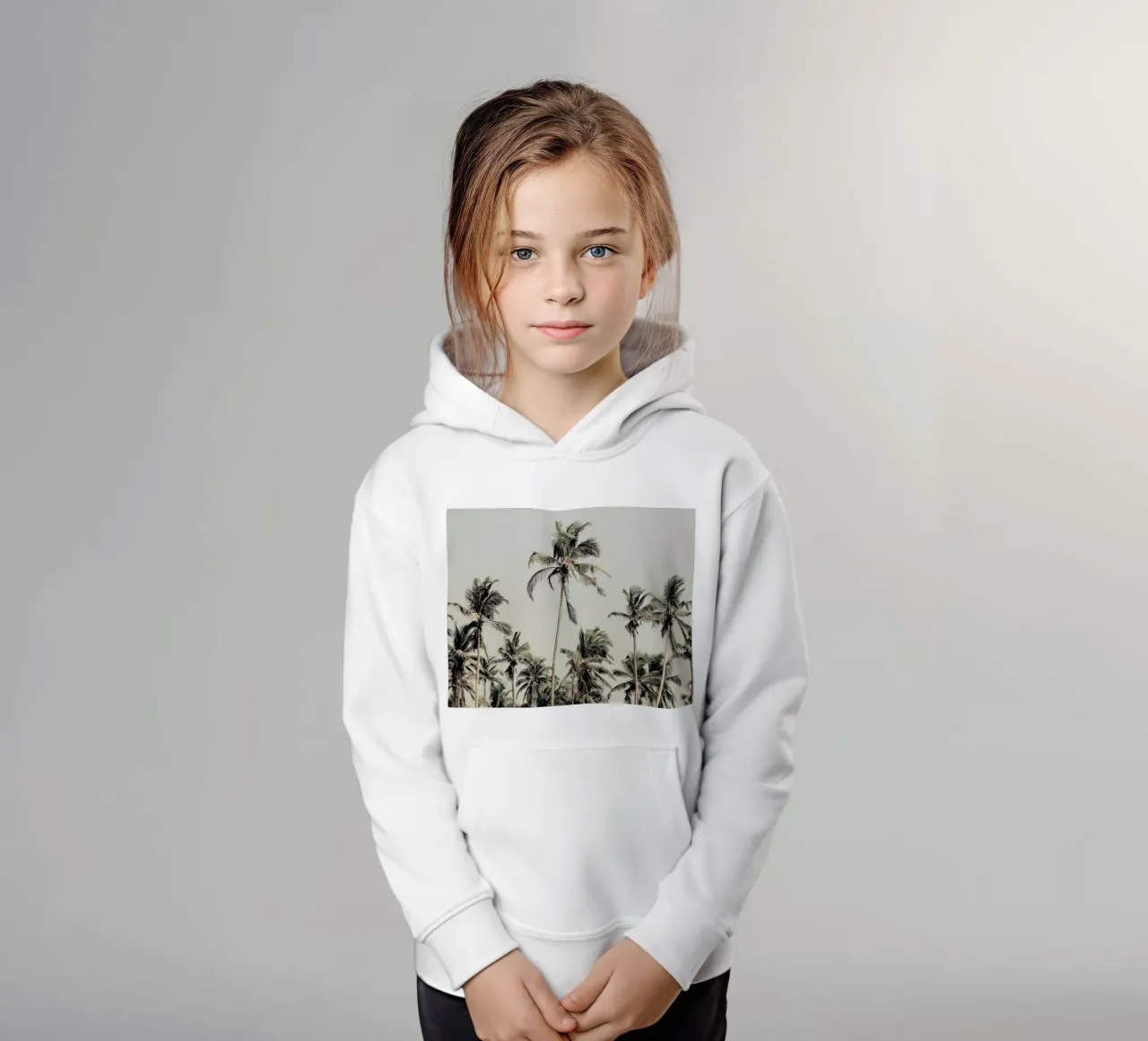Palm Trees On The Beach felpa bambino con cappuccio da Victoria Frost