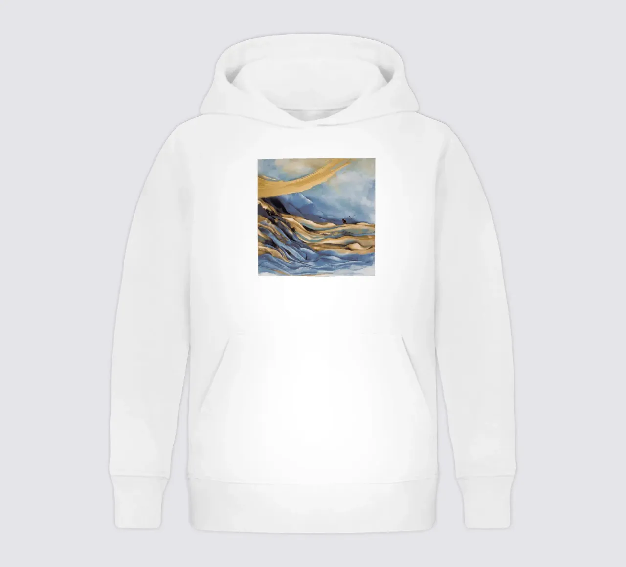 Golden Dune Surge kids hoodie by Monarch Arc