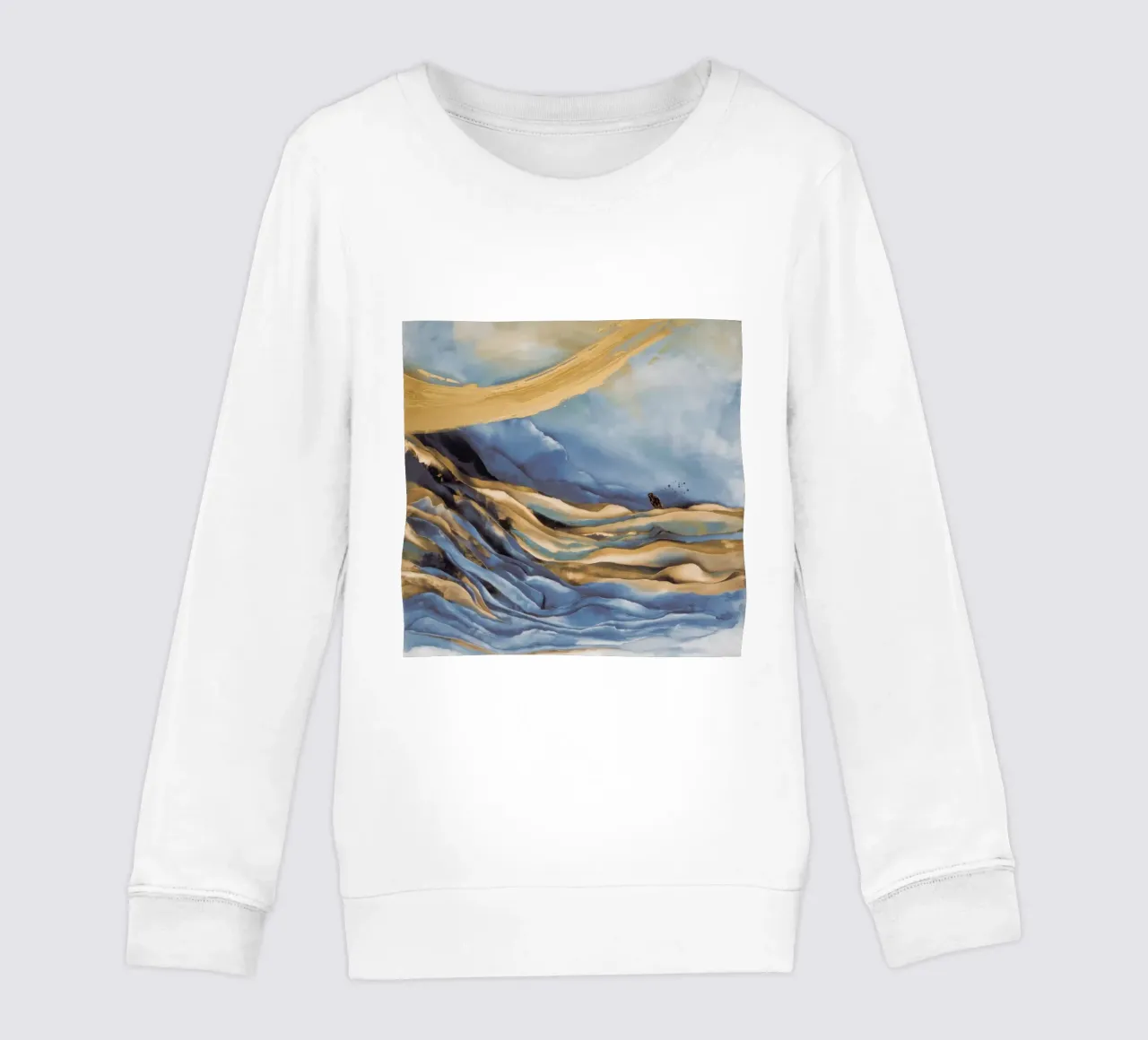 Golden Dune Surge kids sweatshirt by Monarch Arc