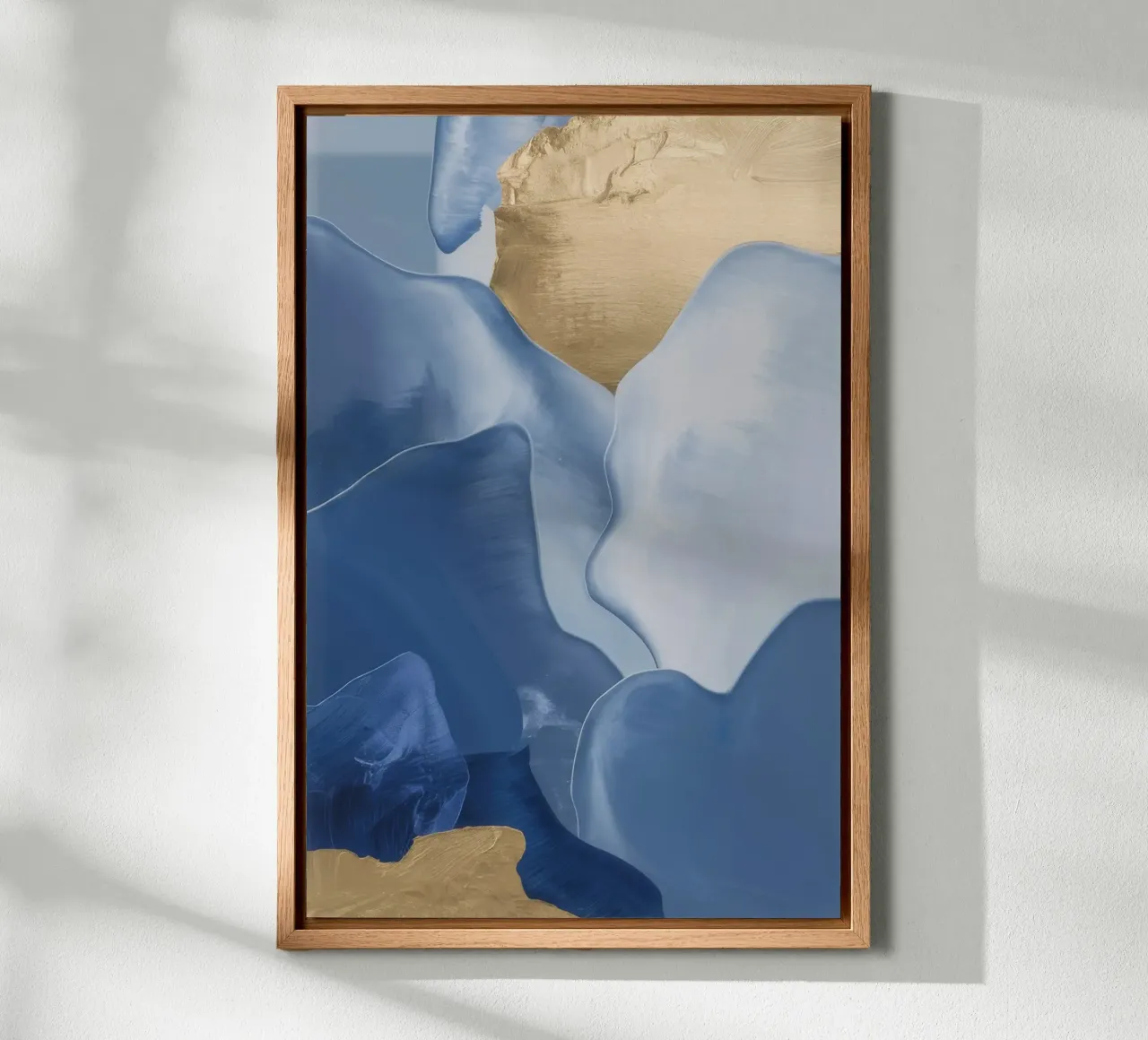 Kobalt Frost Anstieg Leinwand mit Schattenfugenrahmen von Monarch Arc