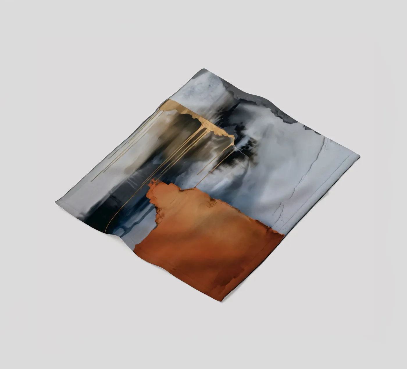 Rustfall Midnight Wall fleece blanket by Monarch Arc