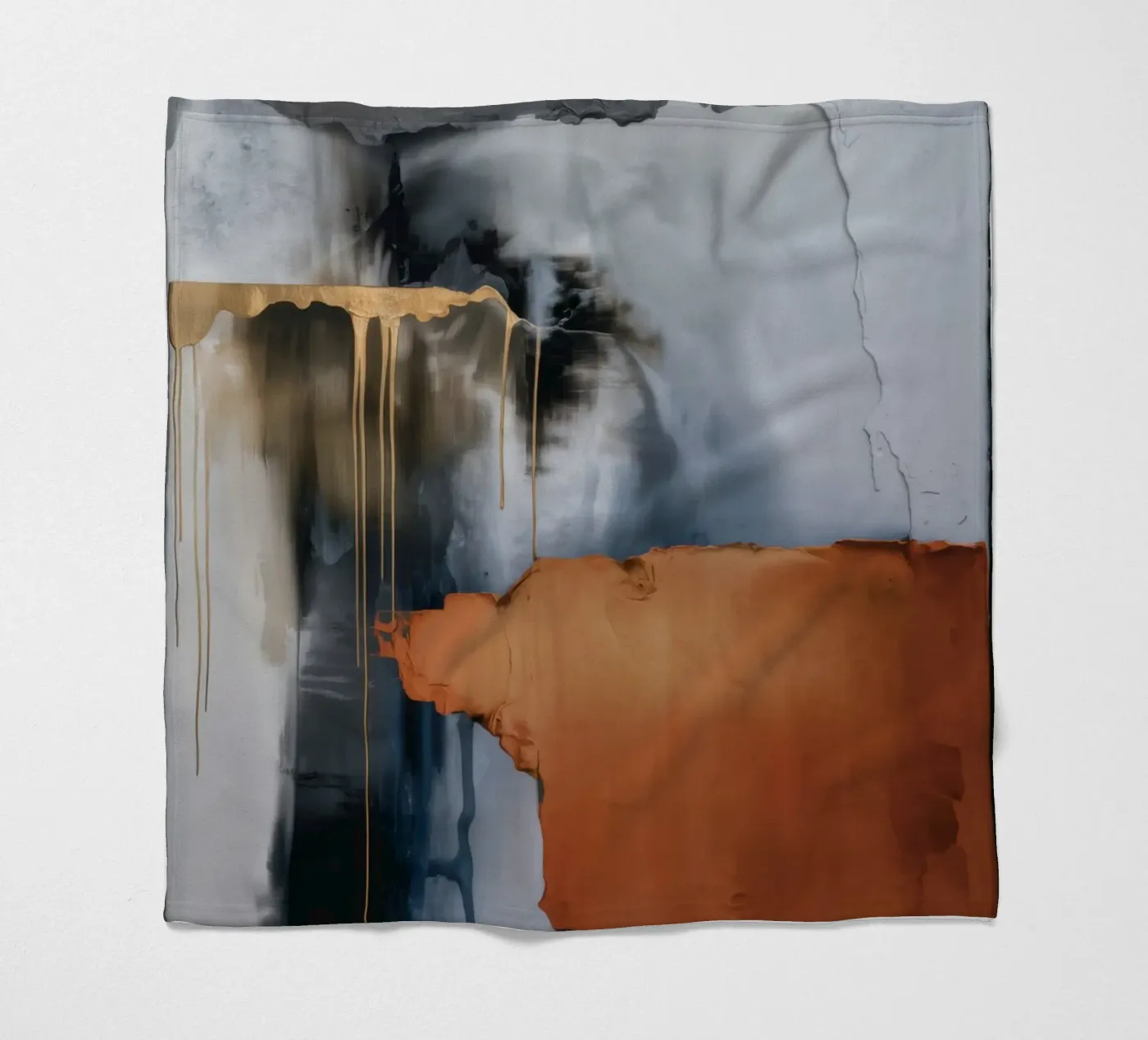 Rustfall Midnight Wall fleece blanket by Monarch Arc