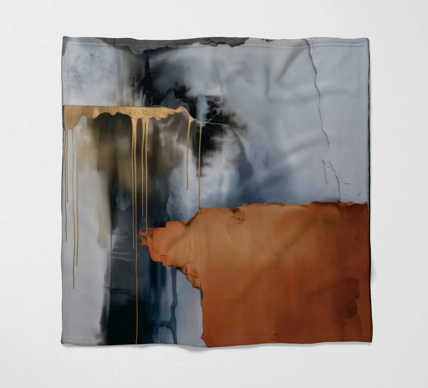 Rustfall Midnight Wall fleece blanket by Monarch Arc