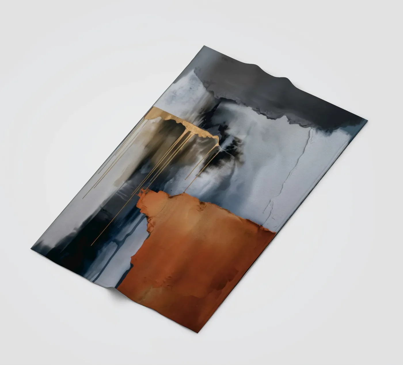 Rustfall Midnight Wall fleece blanket by Monarch Arc
