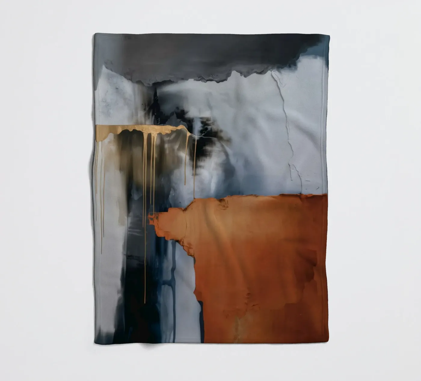 Rustfall Midnight Wall fleece blanket by Monarch Arc