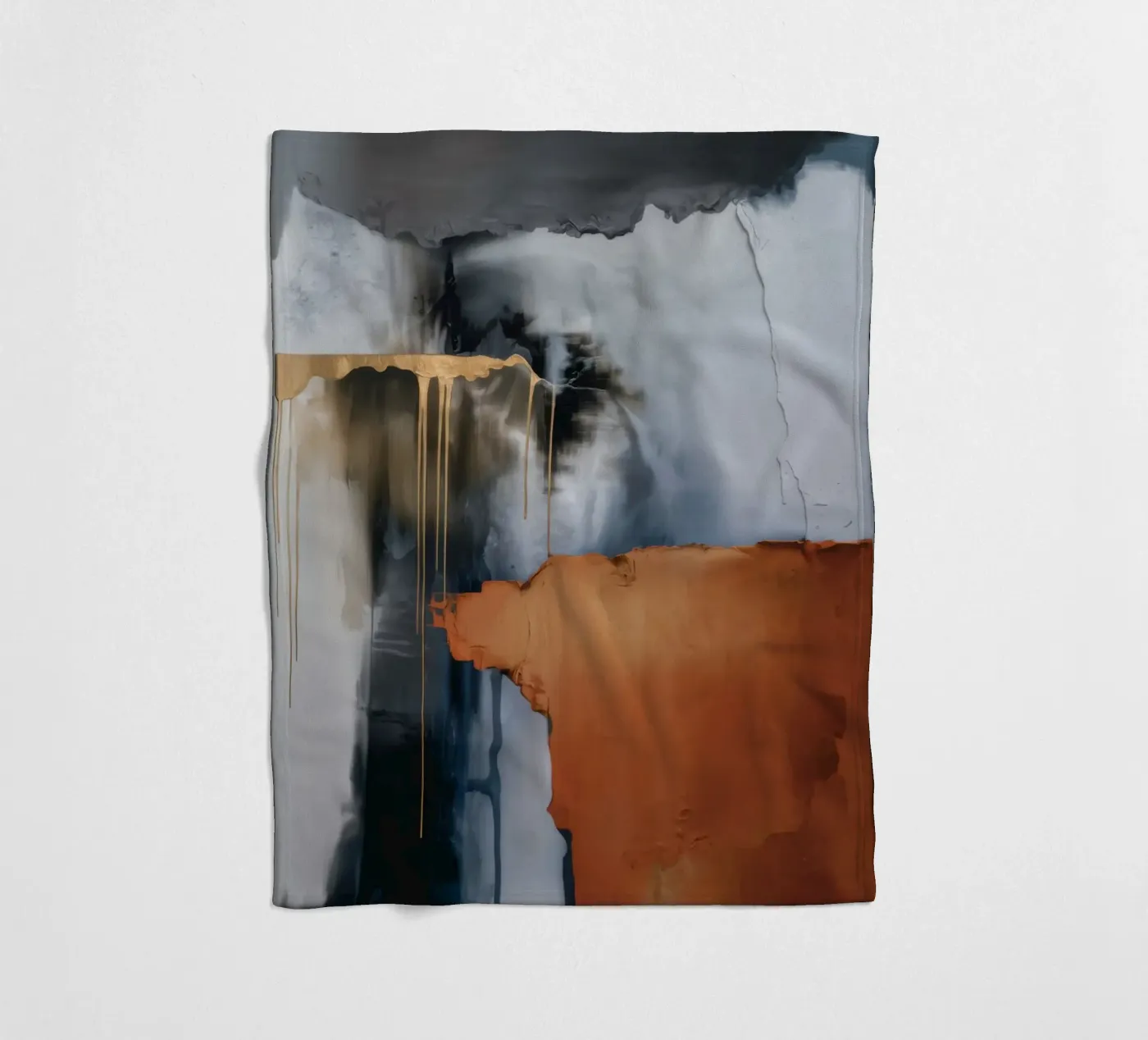 Rustfall Midnight Wall fleece blanket by Monarch Arc
