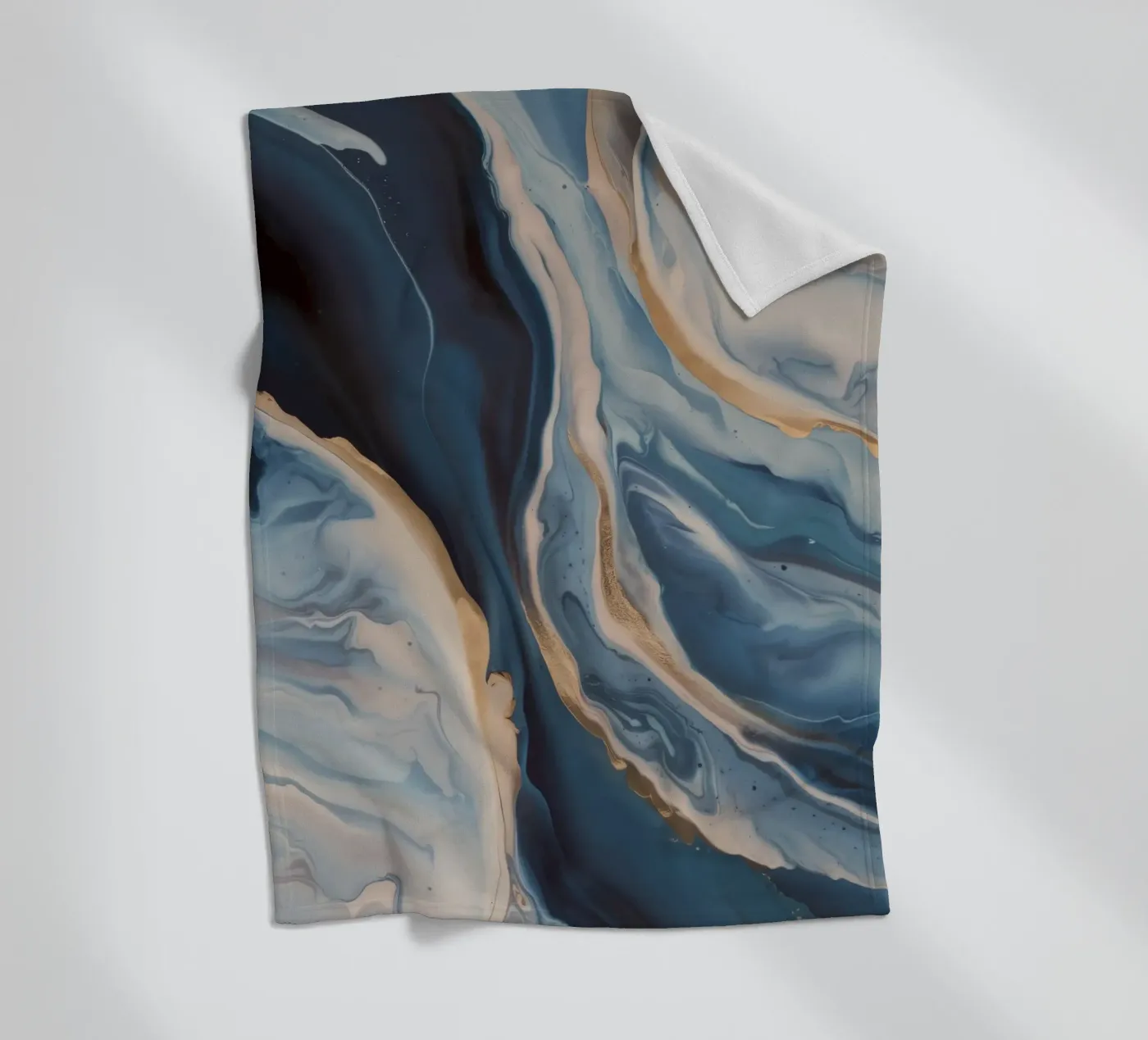 Tidal Bloom Trace fleece blanket by Monarch Arc