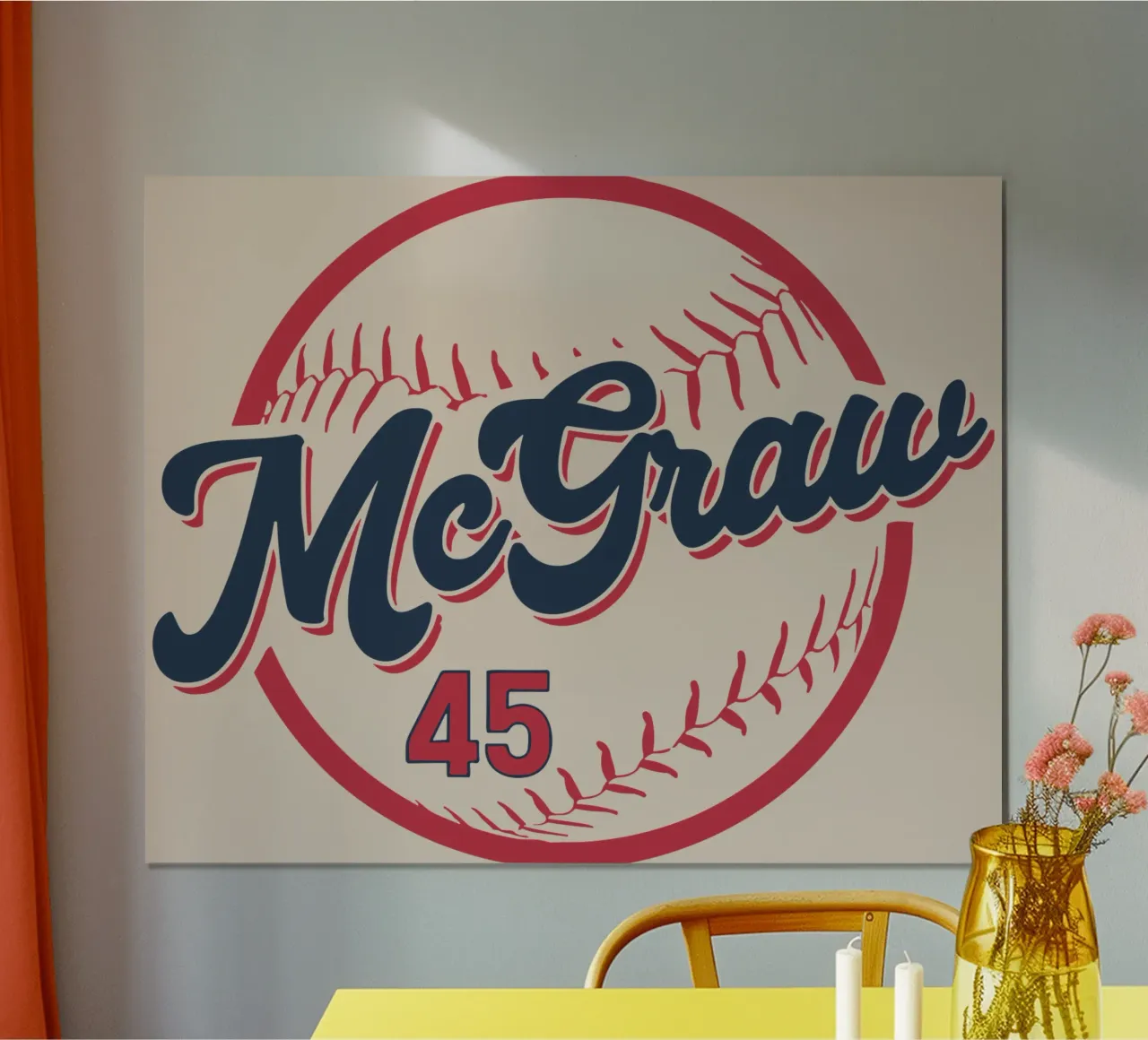 Tim McGraw 45 Baseball poster con telaio in plastica da lindacleveland