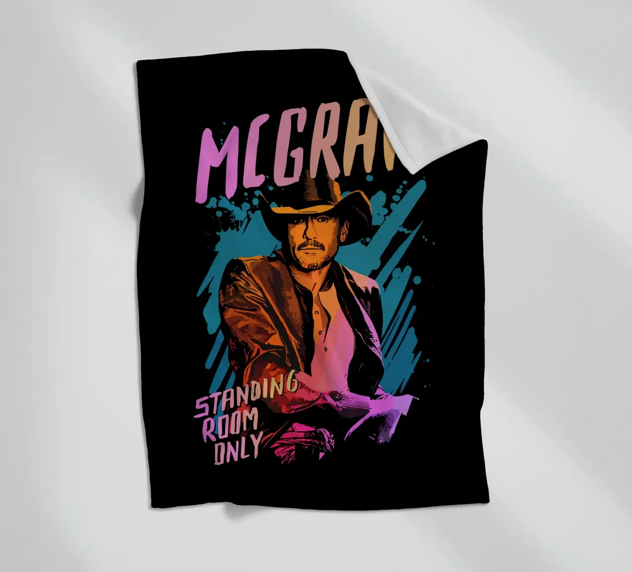 Tim McGRAW Standing Room Only coperta in pile da lindacleveland
