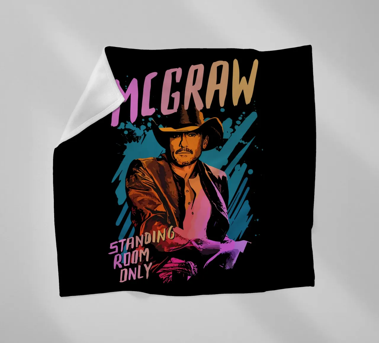 Tim McGRAW Standing Room Only coperta in pile da lindacleveland