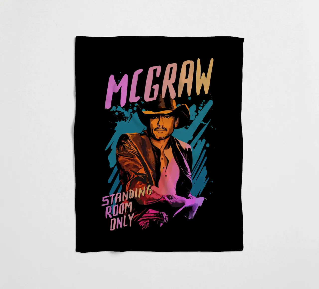 Tim McGRAW Standing Room Only coperta in pile da lindacleveland