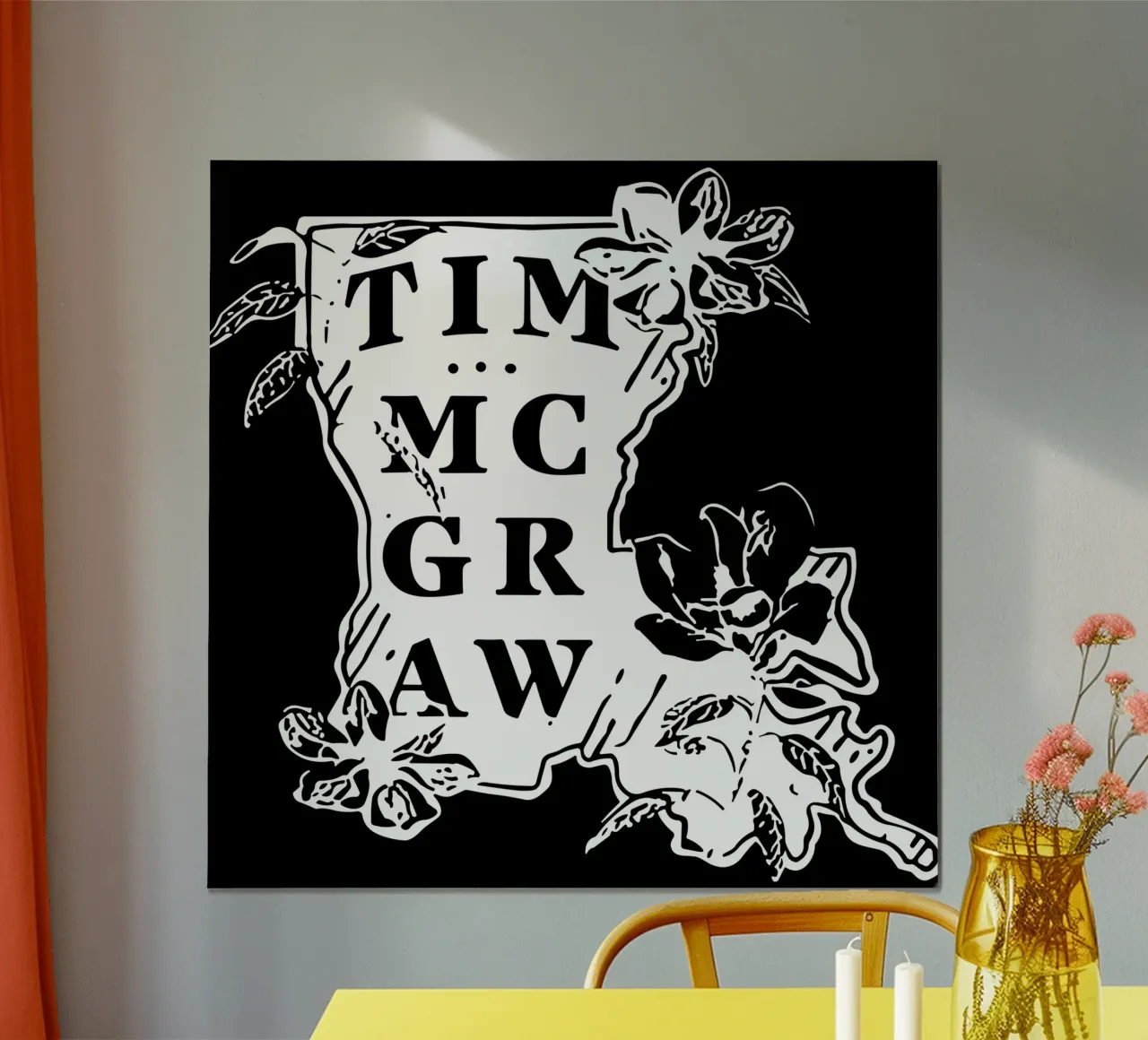 Tim McGraw Sunny Hometown poster con telaio in legno da lindacleveland