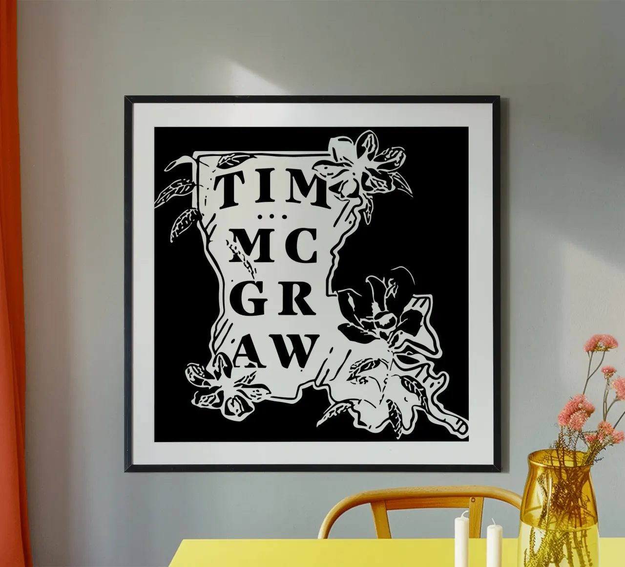 Tim McGraw Sunny Hometown poster con telaio in legno da lindacleveland